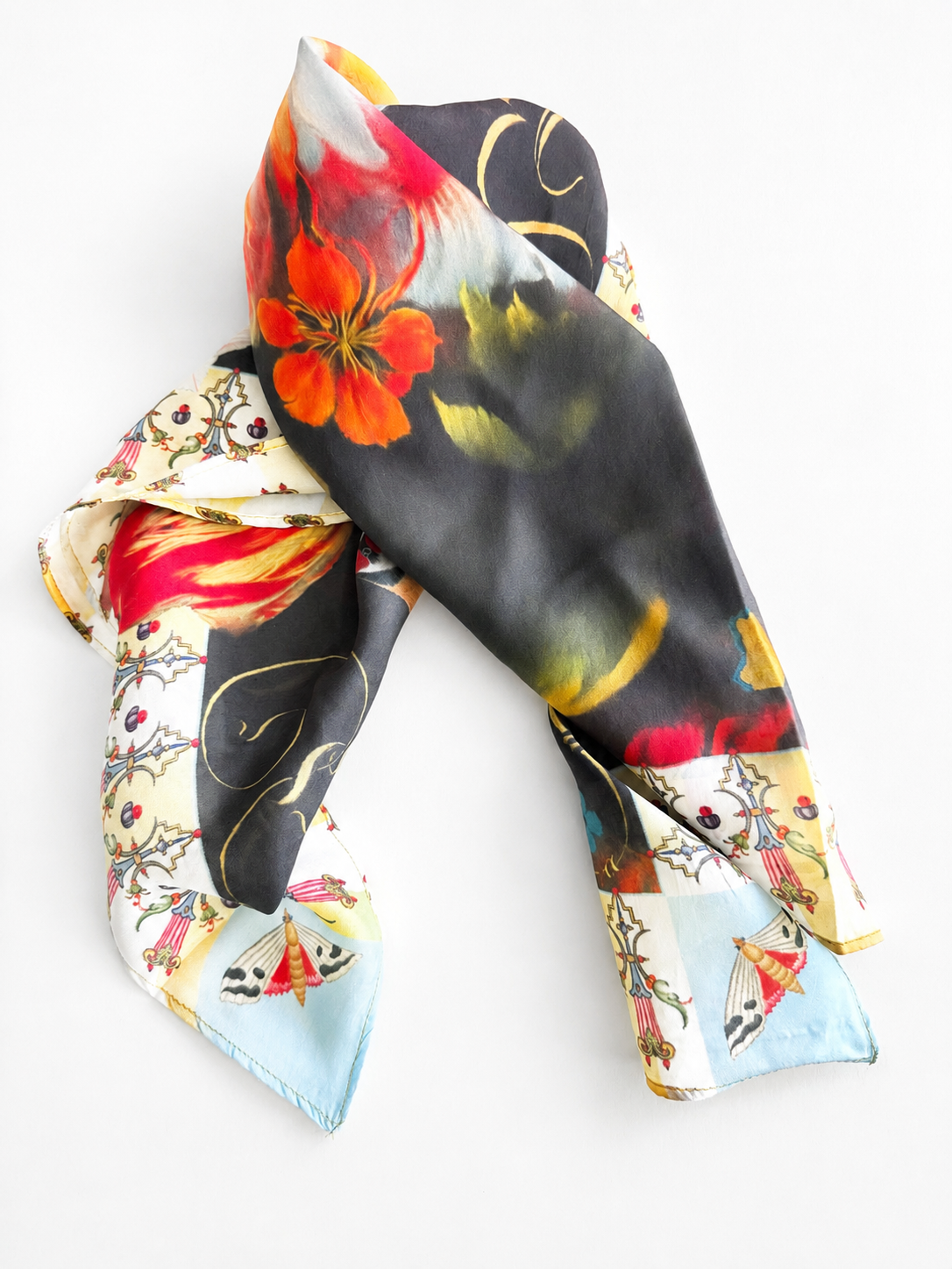 La Vie en Rose Silk Scarf by Diana Garreau