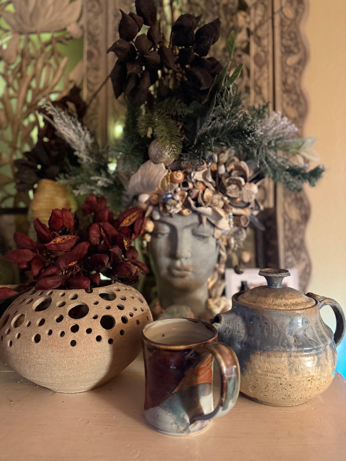 The Gathered Collection — Raw Clay Cutout Bowl by Michael Ezzell