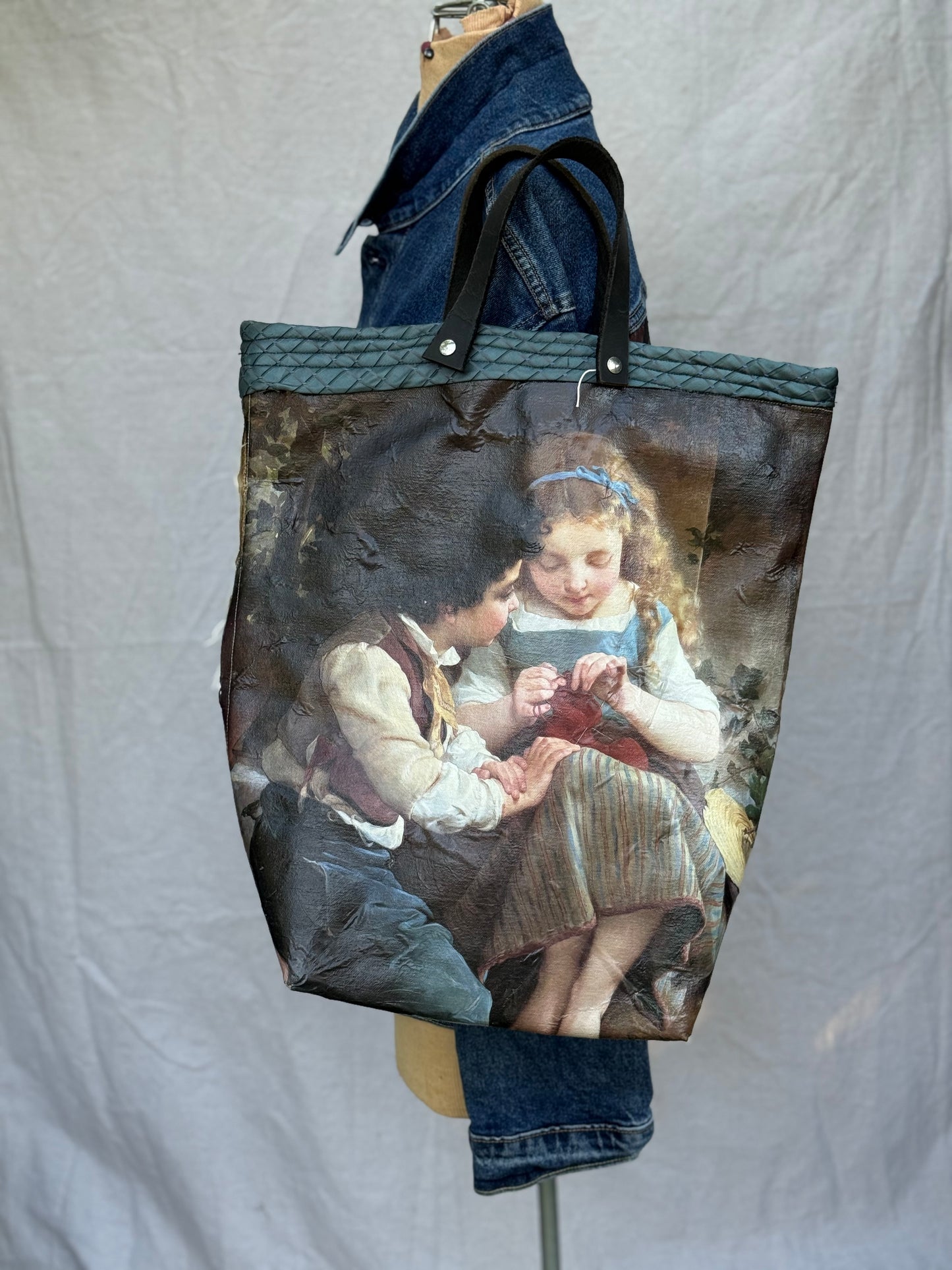 Rooted by Dandelions — Reconstructed Vintage Art Tote