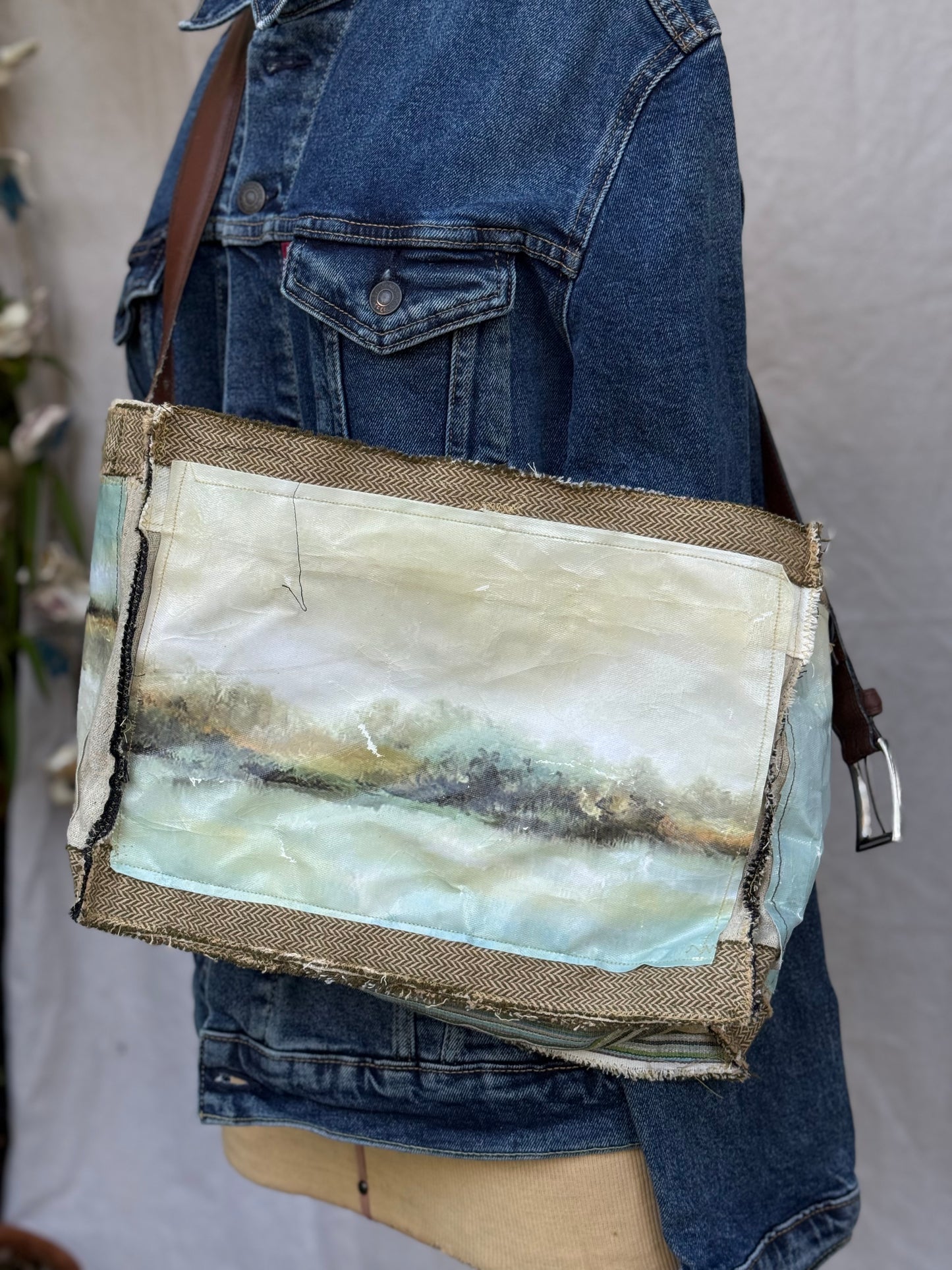 Rooted by Dandelions — Reconstructed Vintage Art Tote