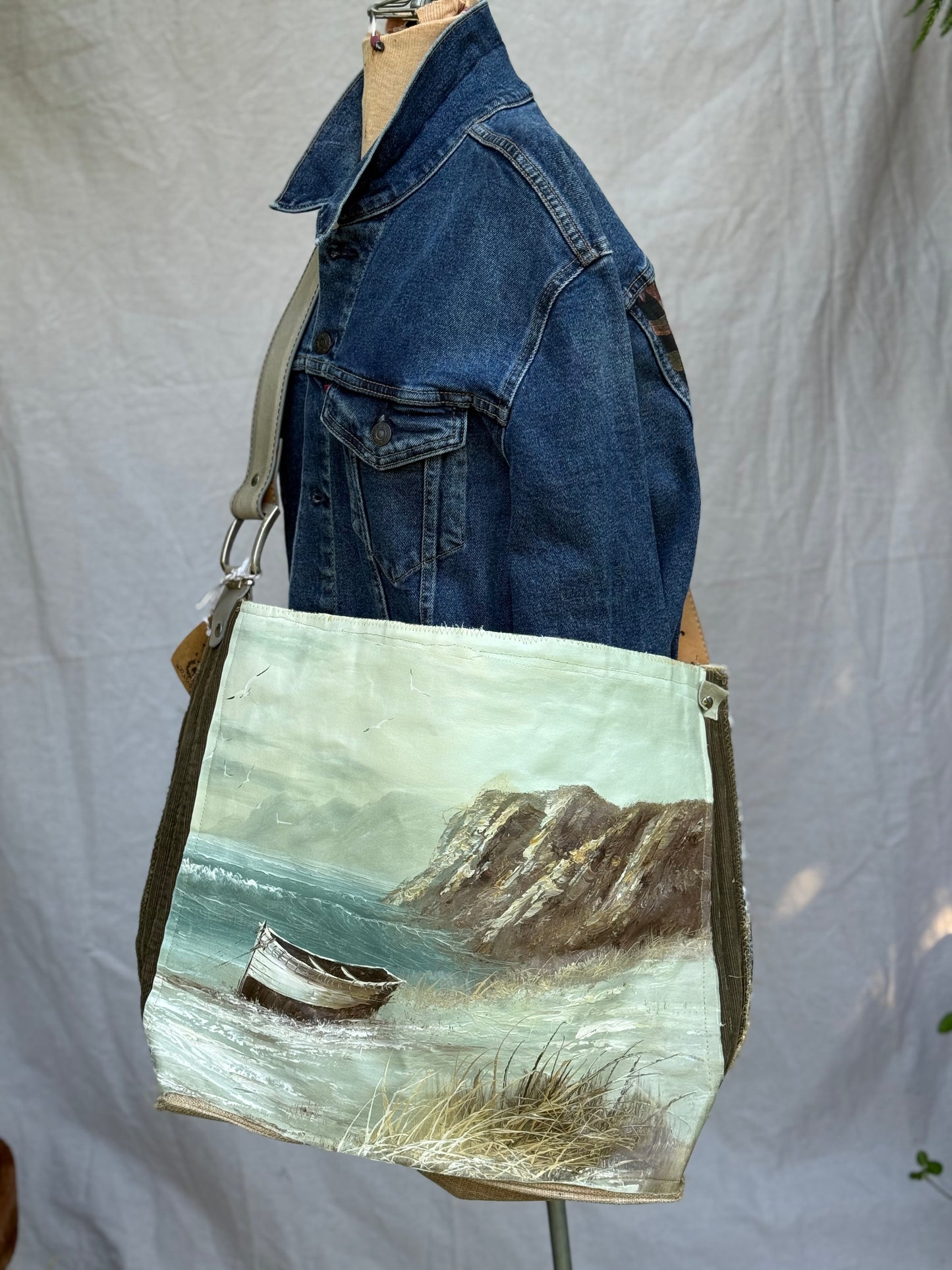 Rooted by Dandelions — Reconstructed Vintage Art Tote