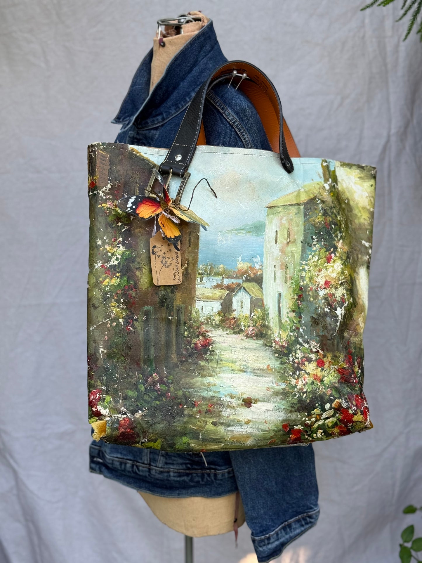 Rooted by Dandelions — Reconstructed Vintage Art Tote
