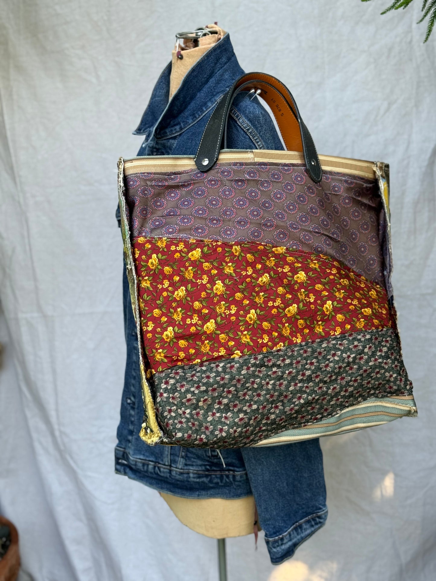 Rooted by Dandelions — Reconstructed Vintage Art Tote