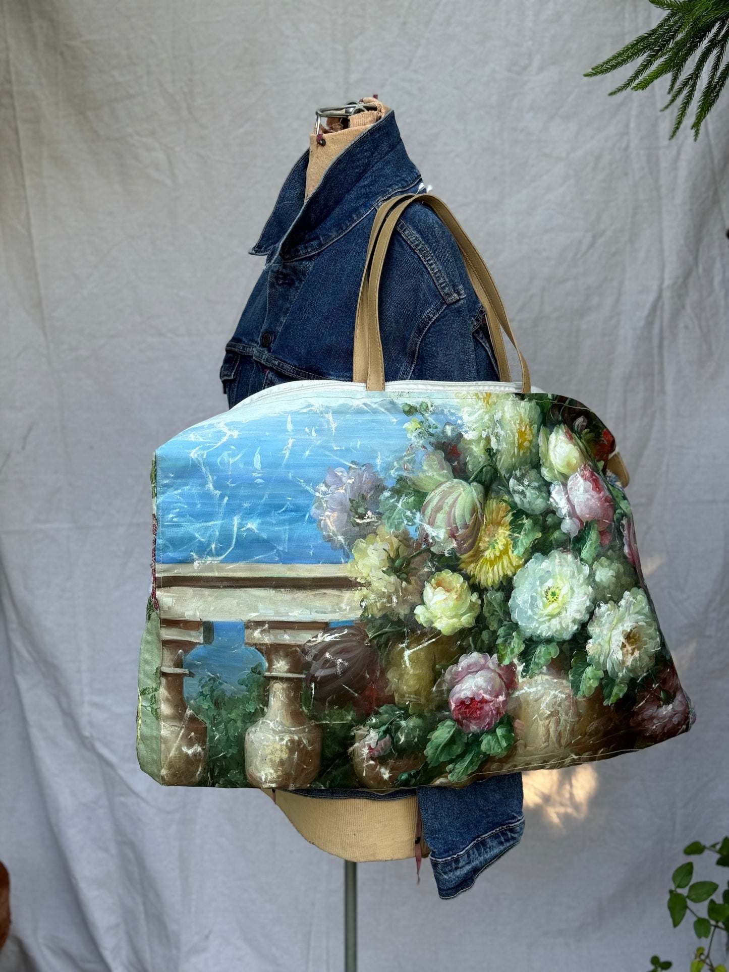 Rooted by Dandelions — Reconstructed Vintage Art Tote