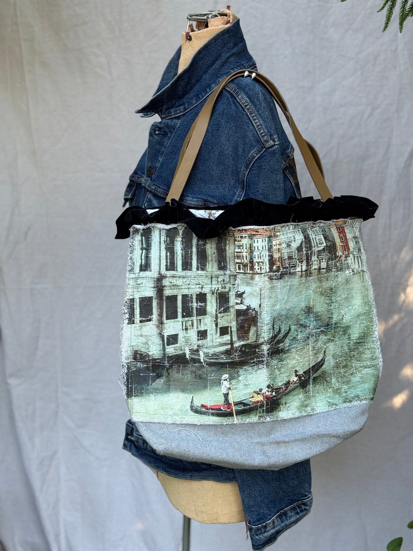Rooted by Dandelions — Reconstructed Vintage Art Tote